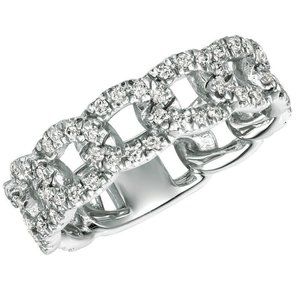 0.75 Carat Natural Diamond Chain Style Ring